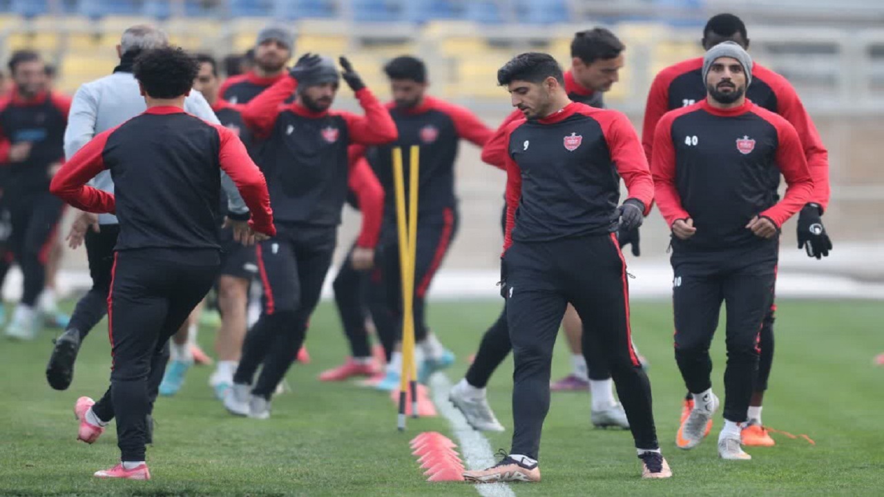 تمرین سبک پرسپولیس پیش از تقابل برابر سپاهان