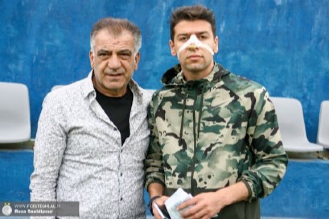 ظاهر جدید هافبک استقلال با دماغ شکسته