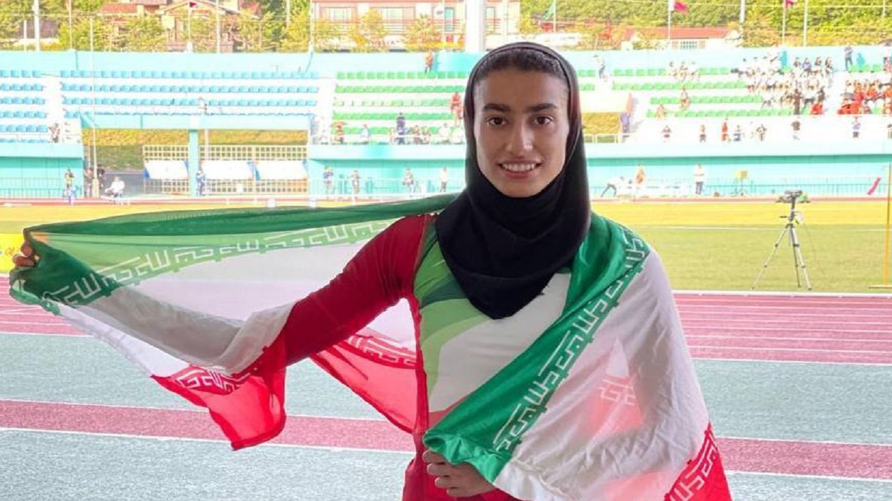 کسب مدال طلا ۴۰۰ متر با مانع از سوی فاطمه عیدیان