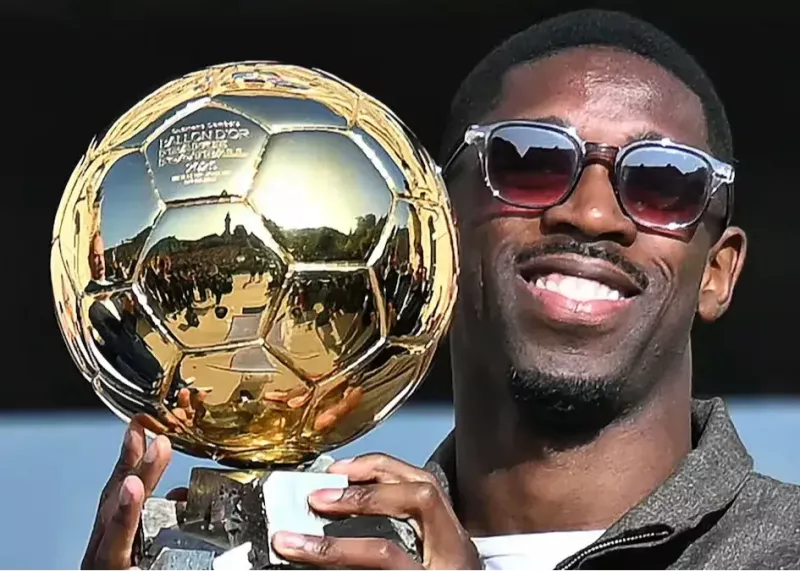 دمبله: از قبل می‌دانستم توپ طلا برای من است! اعتماد به نفس کامل ستاره PSG در شب افتخار