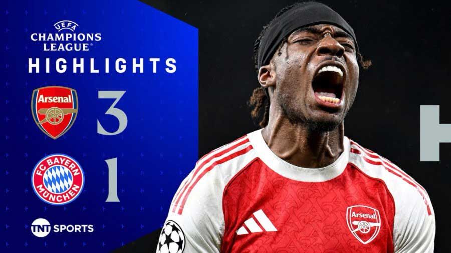برتری قاطع آرسنال مقابل بایرن مونیخ در جدال سه بر یک و نمایش منظم توپچی ها