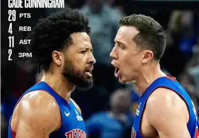 دیترویت پیستونز با درخشش کانینگهام، واریورز را شکست داد؛ بروکلین نتس با رکورد دمین به پیروزی رسید