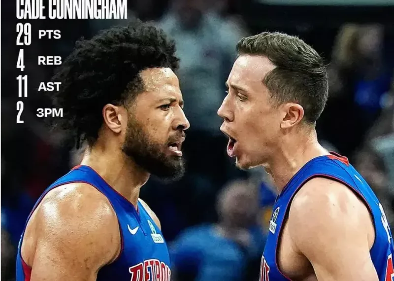 دیترویت پیستونز با درخشش کانینگهام، واریورز را شکست داد؛ بروکلین نتس با رکورد دمین به پیروزی رسید