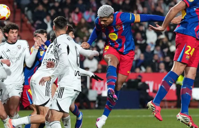 بارسلونا موفق شد آلباسته را شکست دهد و جایگاهش در نیمه‌نهایی کوپا دل‌ری تثبیت شود