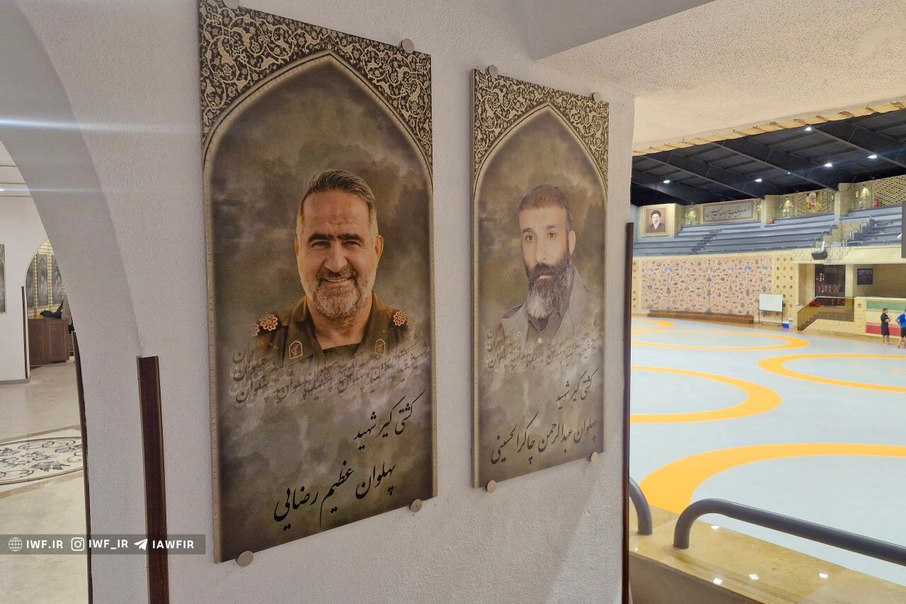 گام تازه فرهنگی در کمپ تیم های ملی با نصب تصاویر ۳۱ شهید کشتی گیر
