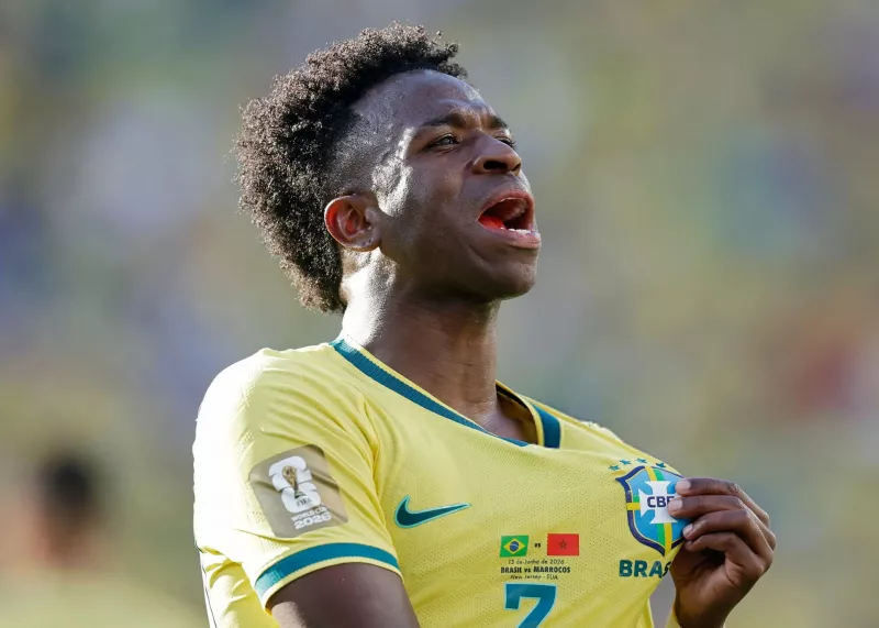 وینیسیوس با گل تساوی برزیل مقابل مراکش به ۵۰ بازی ملی رسید