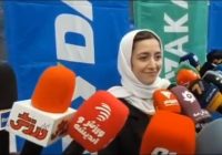 صحبت های شبنم عرب در حاشیه مسابقه فینال لیگ هاکی روی یخ زیر ۲۰ سال دختران